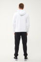 Erkek Beyaz Kapüşonlu Yarım Fermuarlı Kanguru Cepli Sweatshirt 1546 - 5