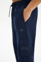 Erkek Lacivert Kargo Cepli Jogger Spor ve Günlük Eşofman Altı 0399 - 6