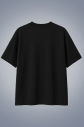 Erkek Koyu Lacivert Basic Düz Pamuklu Ağır Kumaş Geniş Kalıp Oversize Tişört | 4581 - 2