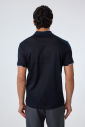 Erkek Koyu Lacivert Pamuklu Polo Yakalı Kısa Kollu Tişört | 9710 - 8