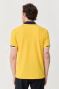 Erkek Koyu Sarı Pamuklu Polo Yakalı Kısa Kollu Tişört | 9710 - 9