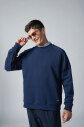 Erkek Lacivert Bisiklet Yaka Fırçalı Yumusak Dokulu Sweatshırt |4786 - 6