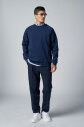 Erkek Lacivert Bisiklet Yaka Fırçalı Yumusak Dokulu Sweatshırt |4786 - 3