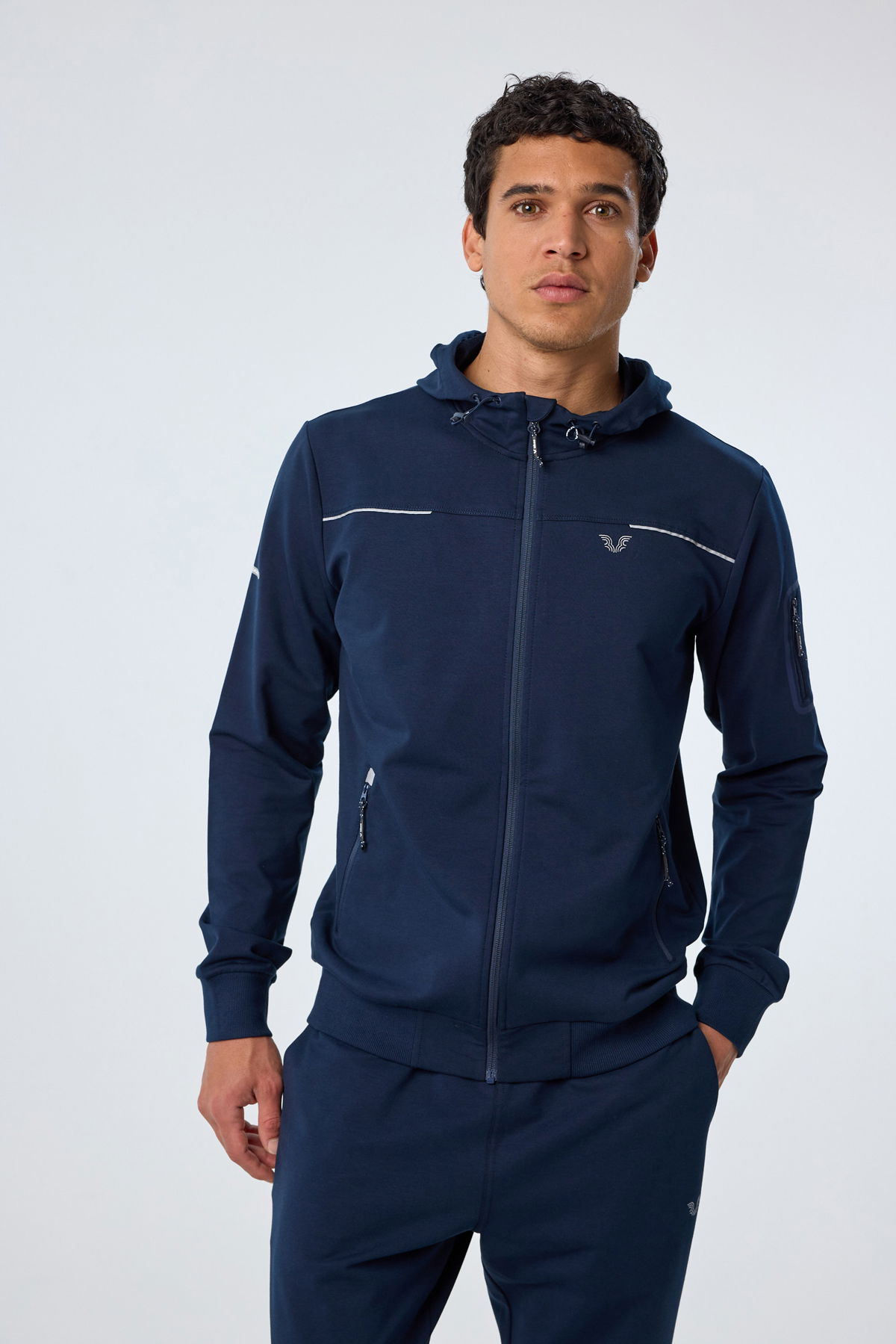 Erkek Lacivert Kapüşonlu Lastik Paça Eşofman Takım | 0785 - BİLCEE (1)