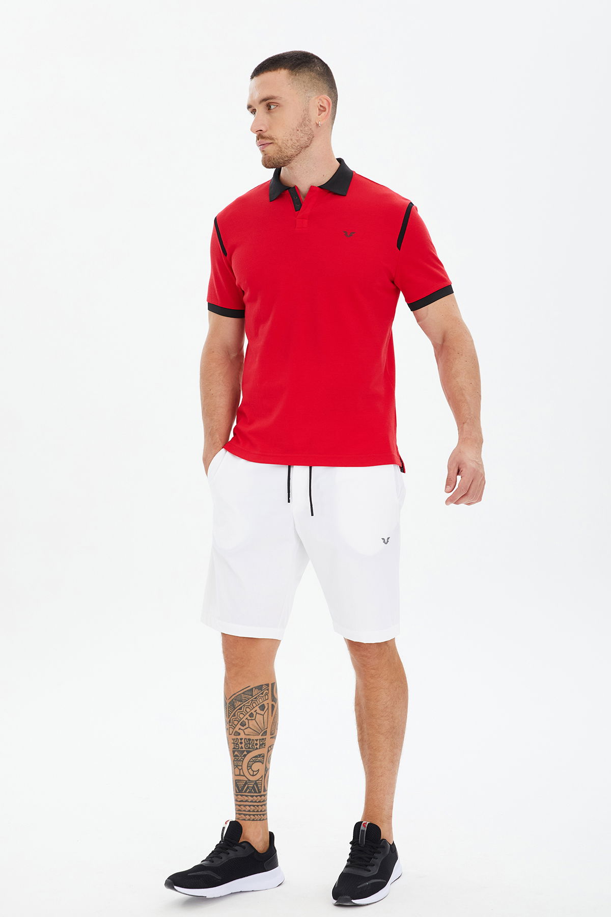 Erkek Beyaz Likralı Dokuma Cepli Bermuda Şort | 0789 - BİLCEE (1)