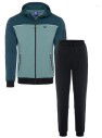 Erkek Mavi Kapüşonlu Lastik Paça Eşofman Takım | 0785 - 
