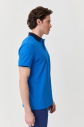 Erkek Mavi Pamuklu Polo Yakalı Kısa Kollu Tişört 9710 - 6