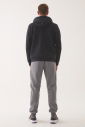 Erkek Siyah Kapüşonlu Baskılı Sweatshirt | 1541 - 8