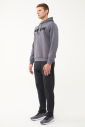 Erkek Gri Kapüşonlu Baskılı Sweatshirt | 1541 - 5