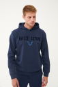 Erkek Lacivert Kapüşonlu Baskılı Sweatshirt | 1541 - 1