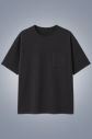 Erkek Gri Oversize Cepli Tişört | 4582 