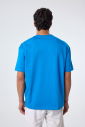 Erkek Mavi Oversize Cepli Tişört | 4582 - 5