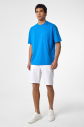 Erkek Mavi Oversize Cepli Tişört | 4582 - 10