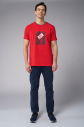 Erkek Kırmızı Pamuk Baskılı Tişört | 4084 - 5