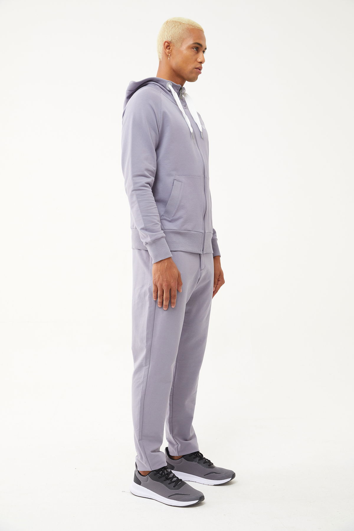 Erkek Açık Granit Organik Pamuklu Spor Eşofman Üstü | 0802 - BİLCEE (1)