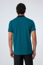 Erkek Petrol Pamuklu Polo Yakalı Kısa Kollu Tişört | 9710 - 6