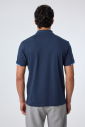 Erkek Lacivert Pamuklu Polo Yakalı Kısa Kollu Tişört | 9710 - 6