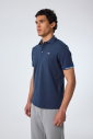 Erkek Lacivert Pamuklu Polo Yakalı Kısa Kollu Tişört | 9710 - 3