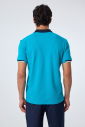 Erkek Mavi Pamuklu Polo Yakalı Kısa Kollu Tişört | 9710 - 4