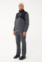Erkek Koyu Gri Kışlık Polar Yarım Fermuarlı Sweatshirt Eşofman Takım | 1533 - 2