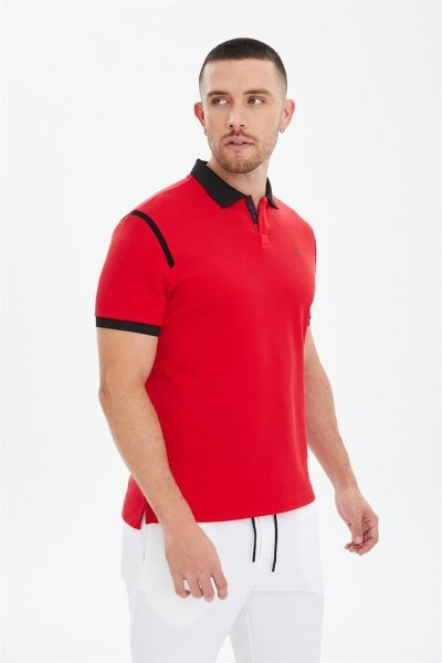 BİLCEE - Erkek Kırmızı Polo Yaka Tişört 0619 (1)