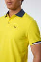 Erkek Sarı Pamuklu Polo Yakalı Kısa Kollu Tişört | 9710 - 2