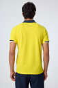 Erkek Sarı Pamuklu Polo Yakalı Kısa Kollu Tişört | 9710 - 8