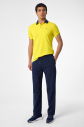 Erkek Sarı Pamuklu Polo Yakalı Kısa Kollu Tişört | 9710 - 4