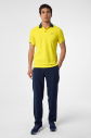 Erkek Sarı Pamuklu Polo Yakalı Kısa Kollu Tişört | 9710 - 10