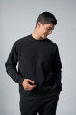  Erkek Siyah Bisiklet Yaka Fırçalı Yumusak Dokulu Sweatshırt |4786 - 2