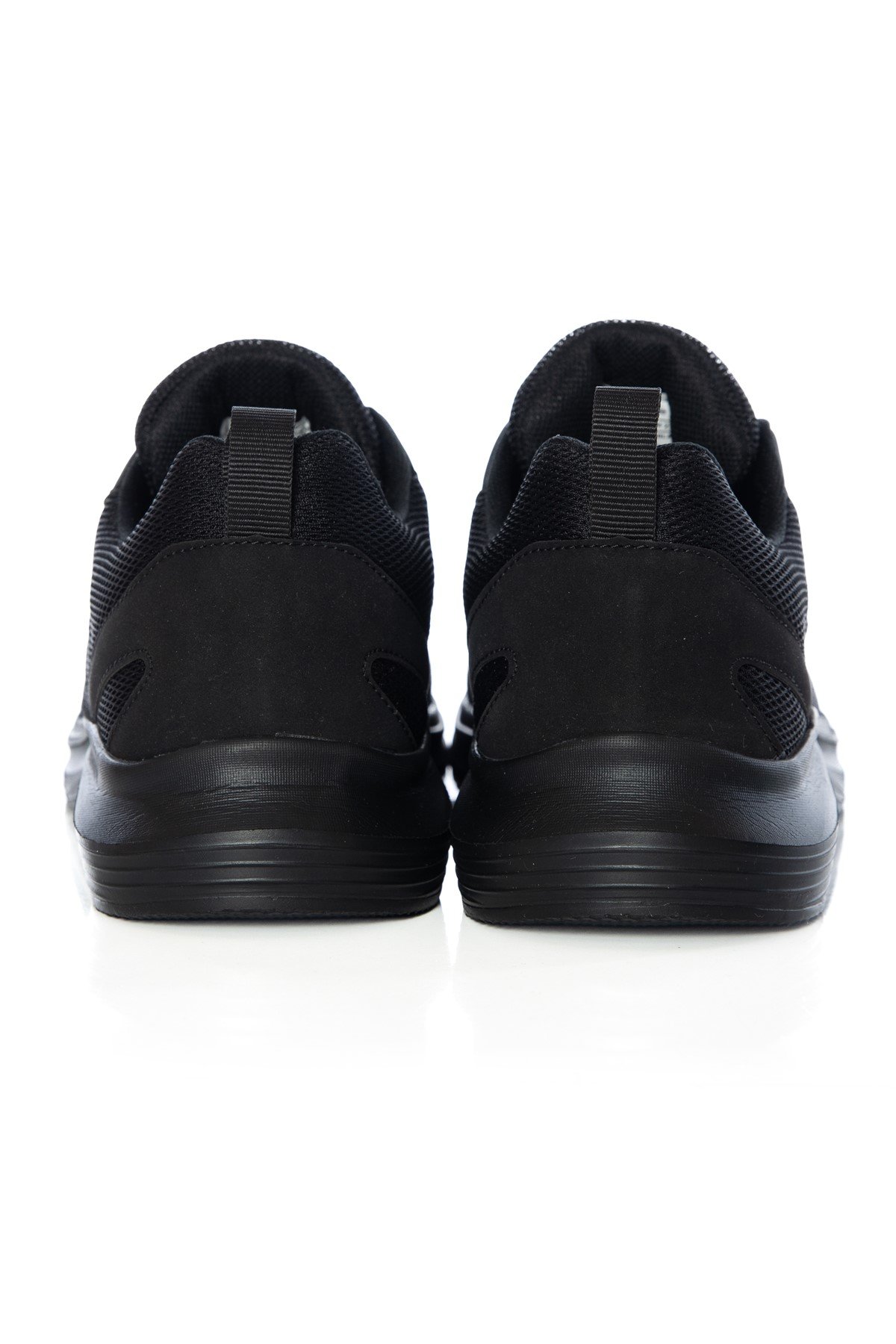 Erkek Siyah Bağcıklı Sneaker Günlük Kullanım ve Spor Ayakkabı 1012