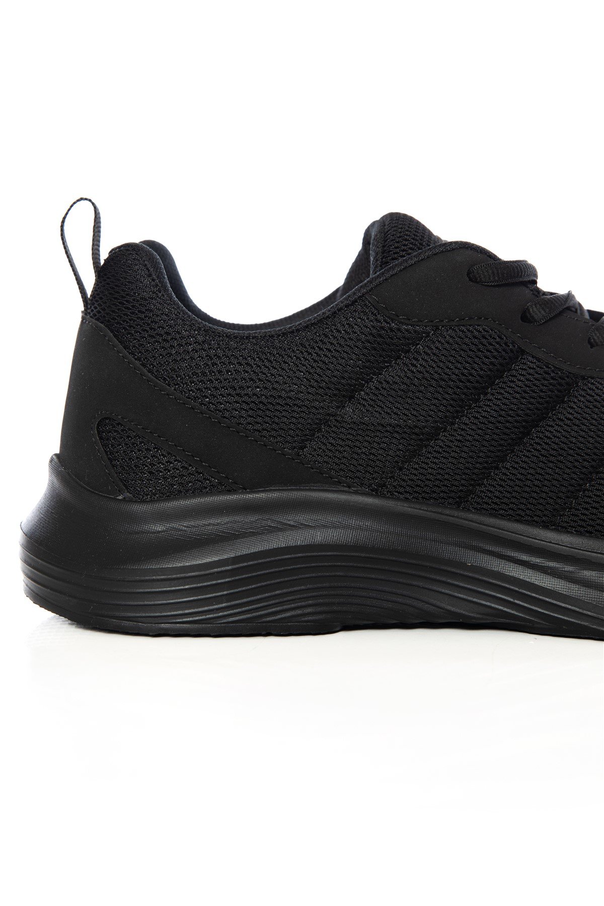 Erkek Siyah Bağcıklı Sneaker Günlük Kullanım ve Spor Ayakkabı 1012