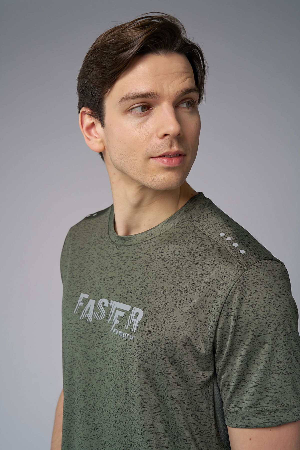 Erkek Yeşil Traınıng Tişört | 3951 - BİLCEE