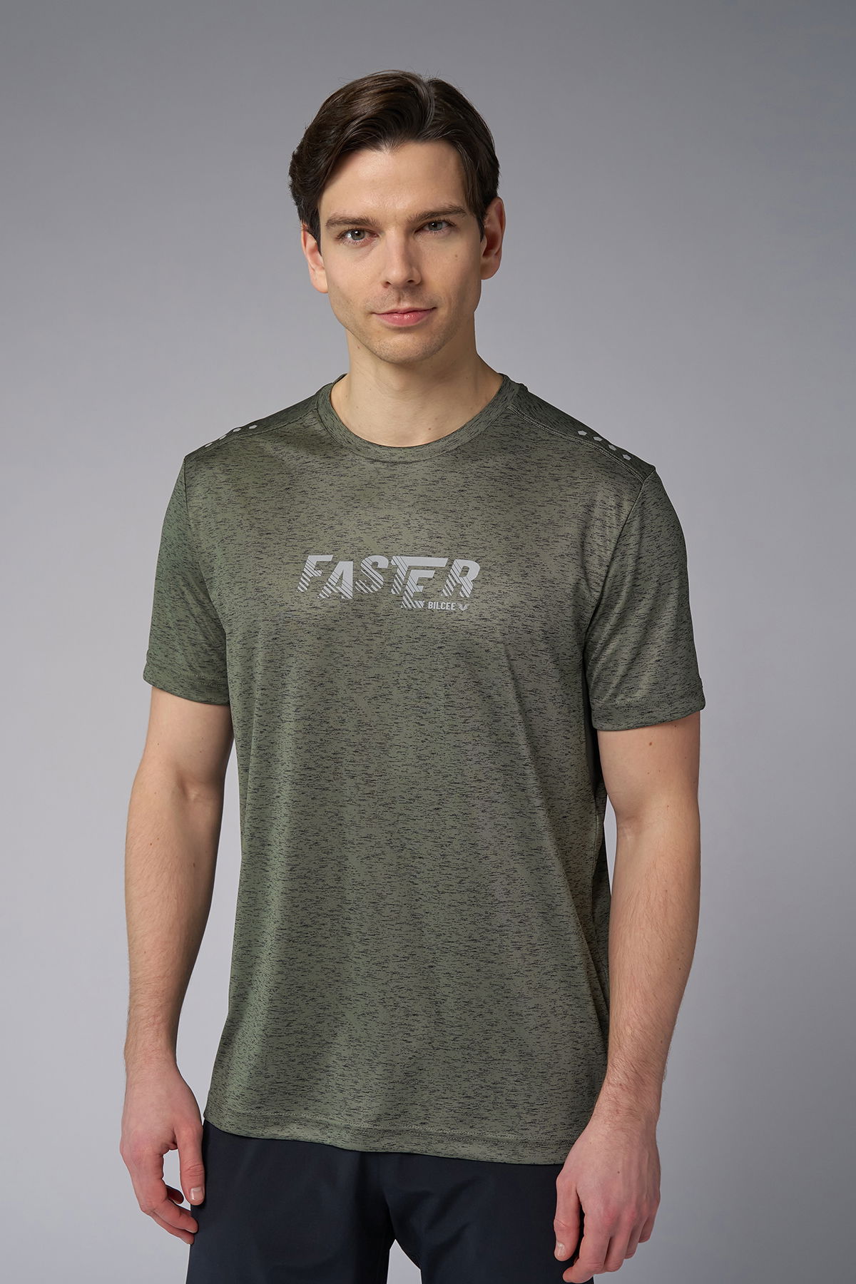 Erkek Yeşil Traınıng Tişört | 3951 - BİLCEE (1)