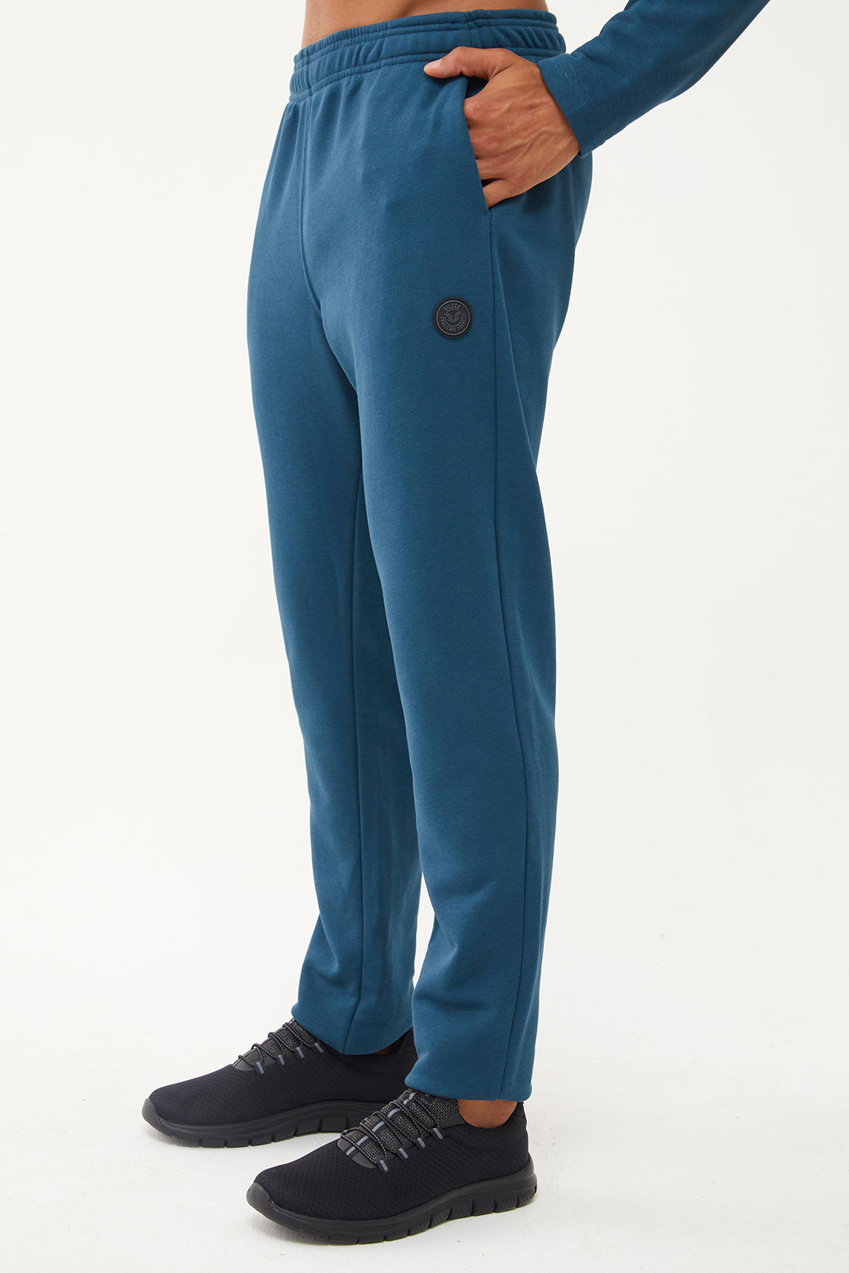 Erkek Petrol Yarım Fermuarlı Dik Yaka Sweatshirt Takım | 1626 - BİLCEE (1)