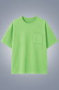 Erkek Yeşil Oversize Cepli Tişört | 4582 - 8