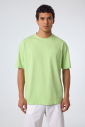Erkek Yeşil Oversize Cepli Tişört | 4582 - 