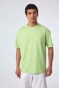Erkek Yeşil Oversize Cepli Tişört | 4582 - 4