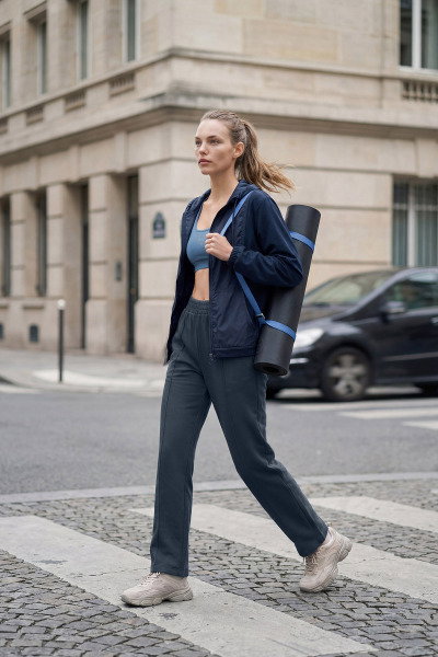 Kadın Füme Yüksek Bel Fırçalı Yumuşak Bol Eşofman Altı |4824 