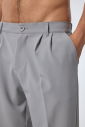  Erkek Teknolojik Kumaş Gri Baggy Pantolon | 4590 - 3