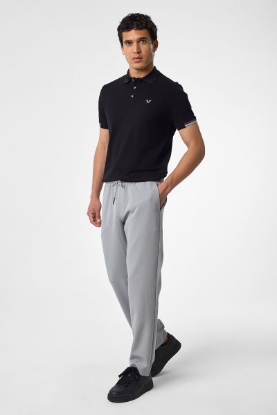 Erkek Gri Teknolojik Kumaş Bol Rahat Pantolon | 4593 