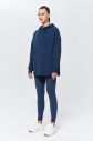 Kadın Carbon 3 İplik Şardonlu Fleece Yumuşak Fırçalı Kapişonlu Uzun Boy Owersize Sweatshirt 9804 - 8