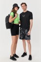 Kadın Neon Yeşil Melanj Çizgi Detaylı Athleisure Crop Tişört | 9715 - 4