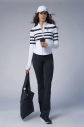 Kadın Beyaz Fashion Define Ceketli Flare Pantolonlu İçi Polarlı Eşofman Takım| 4787 - 5