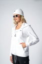 Kadın Beyaz Fashion Yumuşak Dokulu Fırçalı Kapüşonlu Eşofman Takım 4037 - 14