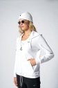 Kadın Beyaz Fashion Yumuşak Dokulu Fırçalı Kapüşonlu Eşofman Takım 4037 - 14