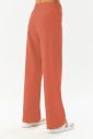 Kadın Turuncu Yüksek Bel Pamuklu Günlük ve Spor Rahat Kalıp Bol Paça Eşofman Altı 0313 - 3