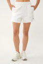 Kadın Beyaz Bol Cepli Organik Pamuklu Kısa Spor Şort | 0721 - 5