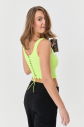 Kadın Fosfor Sırt Detaylı Crop Arkası İpli Kısa Atlet | 0080 - 6
