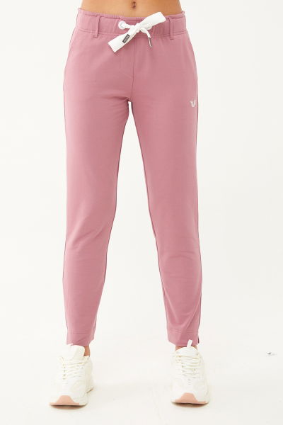 Kadın Pudra Dar Paça Organik Pamuklu Spor Eşofman Altı | 0667 